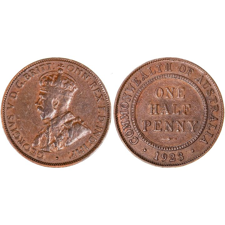 George V, Halfpenny, 1923,  Fine