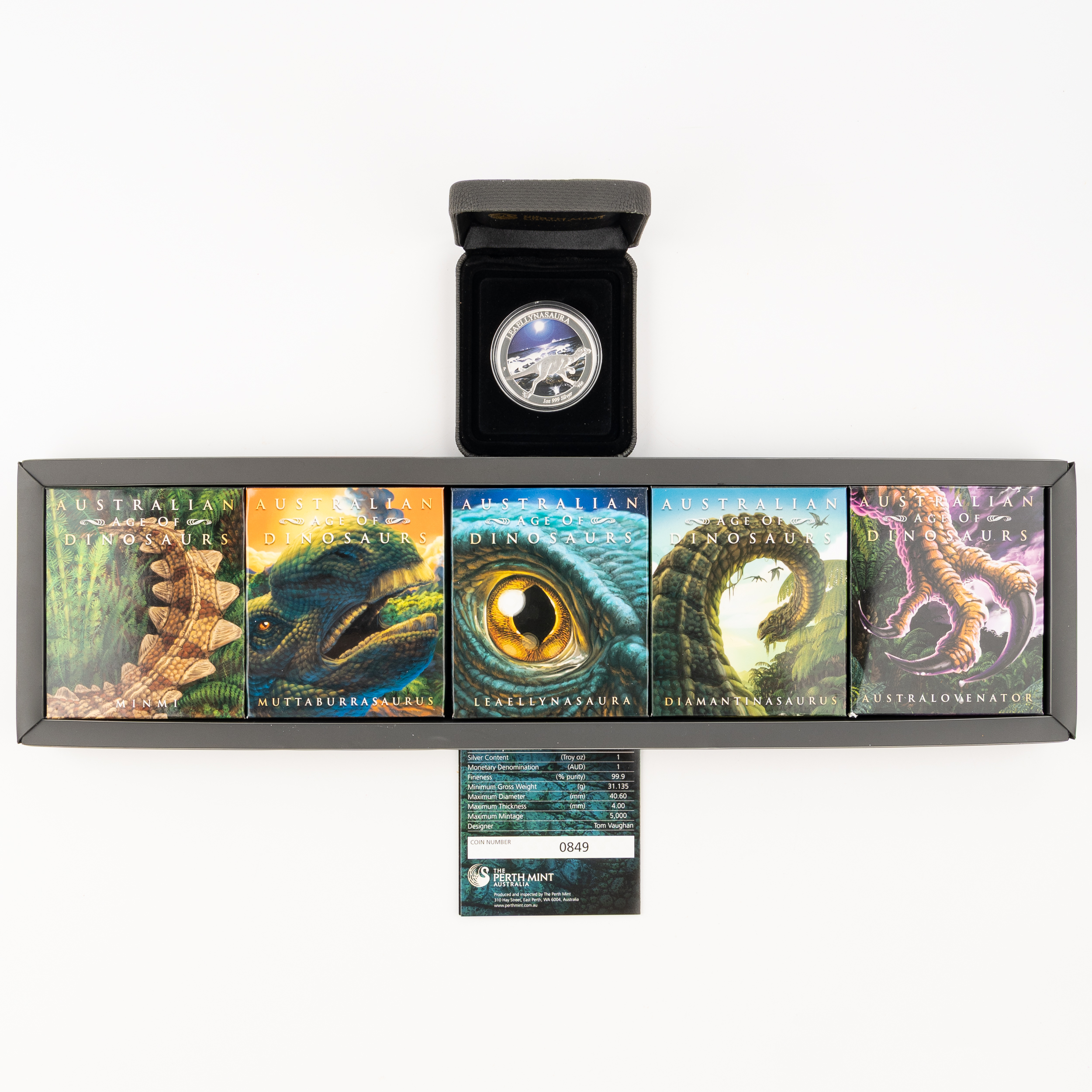 Elizabeth II, Perth Mint - 'Australian Age of Dinosaurs', One Dollar, 2015, FDC
