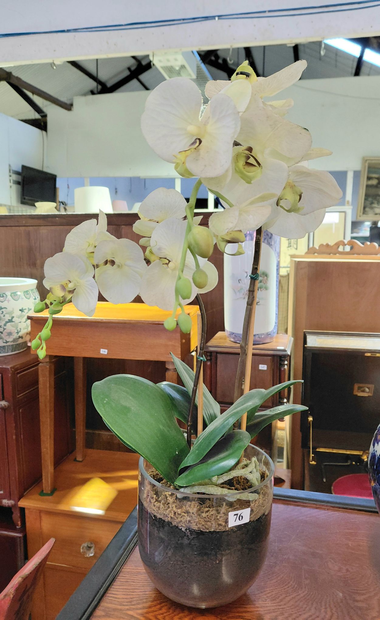76 · FAUX POTTED ORCHID