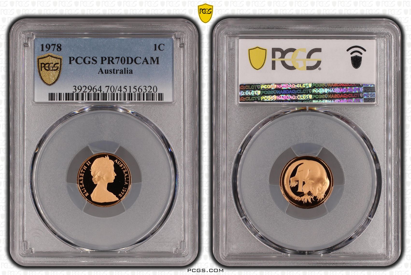 Elizabeth II, One Cent, 1978, PCGS PR 70DCAM