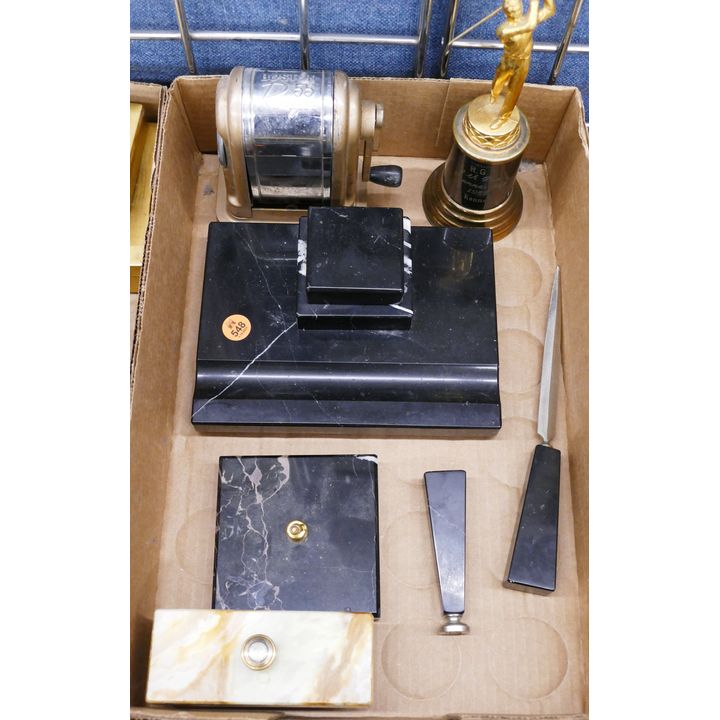 Box Marble Desk Set Etc
