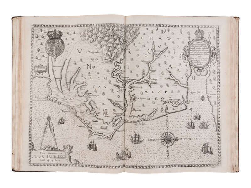 16th & 17th Century Americana 
[BRY]. -- HARIOT. Admiranda narratio... Frankfurt, 1590. 1st EDITION. 