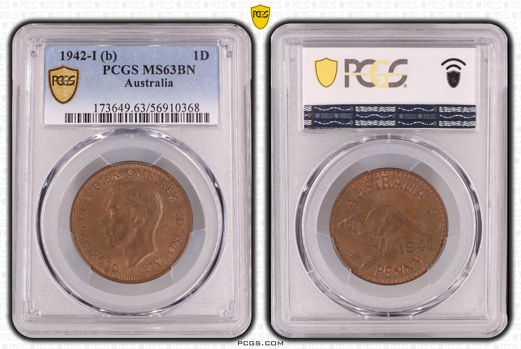 Penny, 1942-I, Pcgs Ms63bn