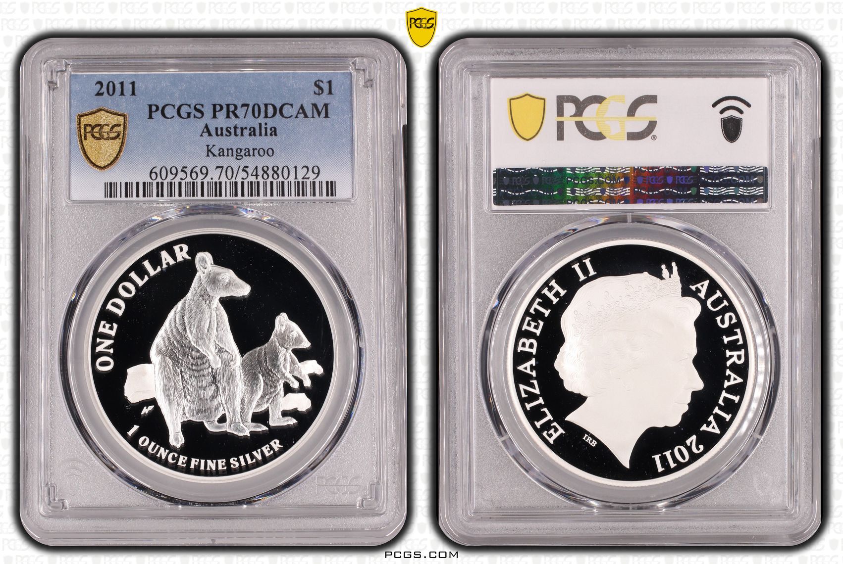 Kangaroo Ag, POP 1/0, One Dollar, 2011, PCGS PR70DCAM