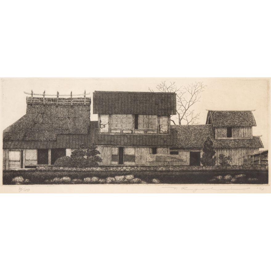 Ryohei Tanaka ''Three Roofs'' 1972 Etching