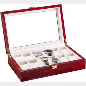WATCH DISPLAY WOODEN MAHOGANY COLOUR 12 SLOTS - 52055/20516