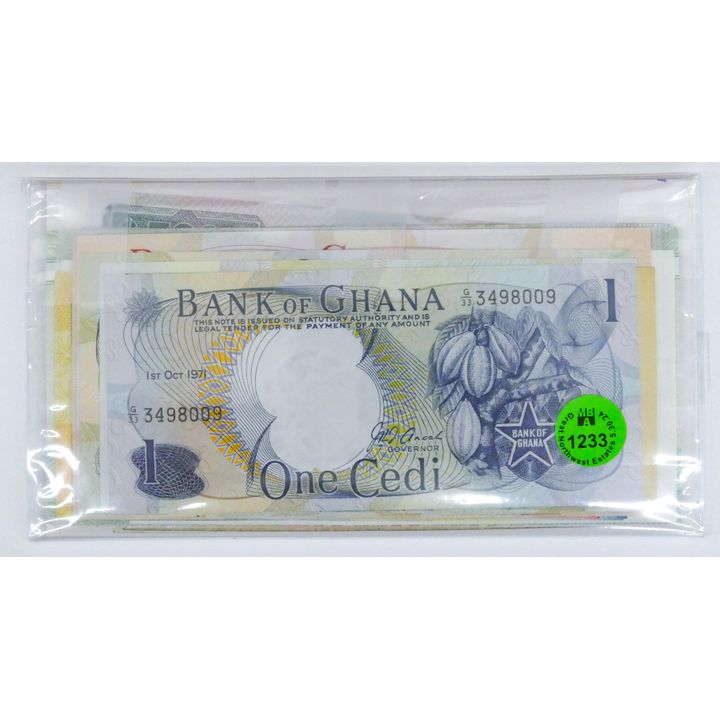 31pc Bank of Ghana Currency Notes Uncirculated 1962-2010