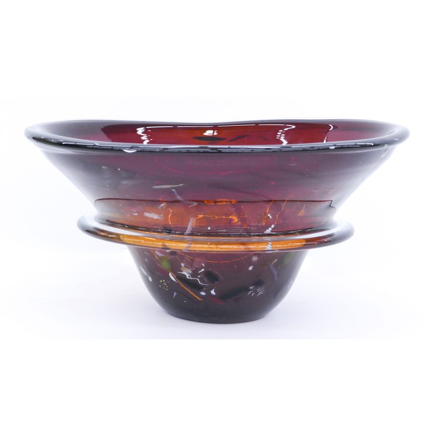 Fritz Dreisbach "Exterior Fold Bowl" 1988 Glass