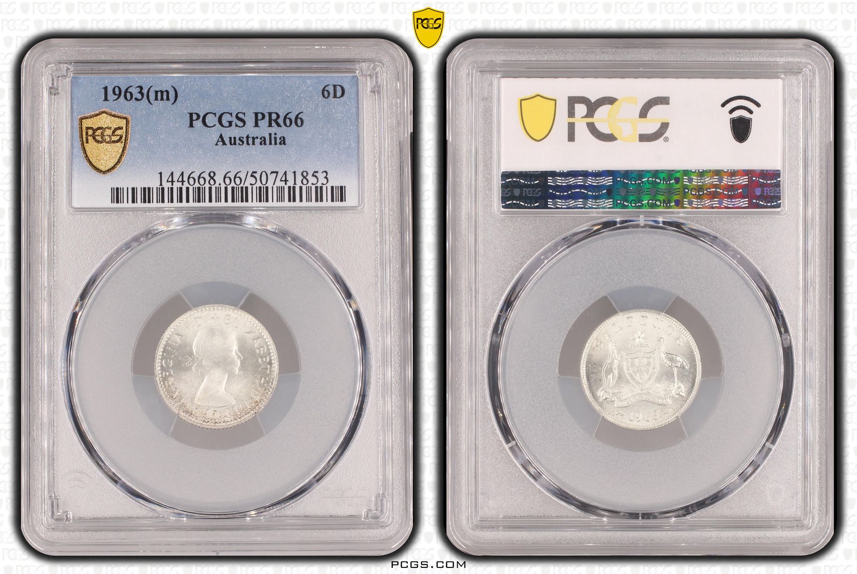Elizabeth II, Sixpence, 1963(m), PCGS PR66