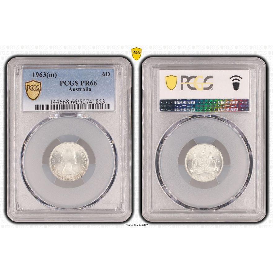 Elizabeth II, Sixpence, 1963(m), PCGS PR66