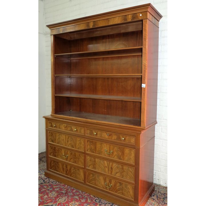 CLASSIC REVIVAL MAHOGANY BOOKCASE