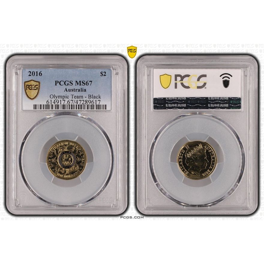 Olympic Team - Black Colorized, Two Dollar, 2016, PCGS MS67