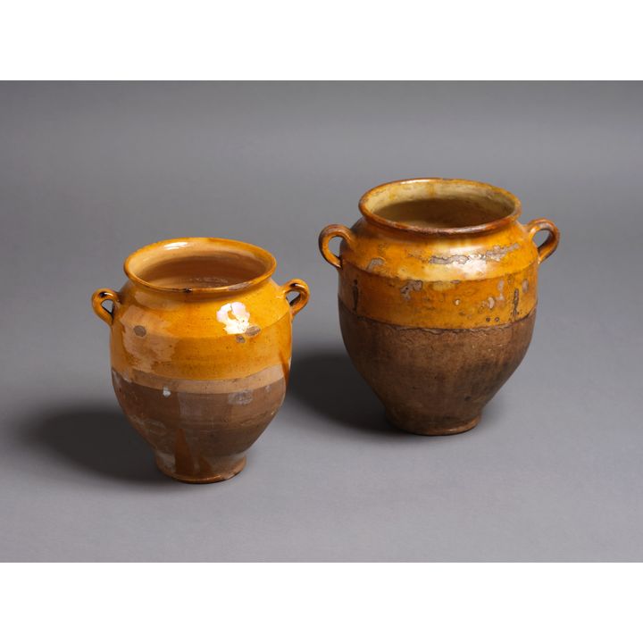 Three French confit pots
