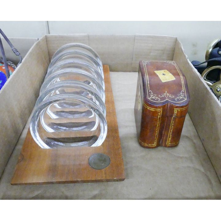 Box Glass Coasters & Playing Card Case