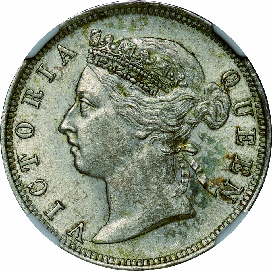 香港(Hong Kong), 1888, 銀(Ag), 20ｾﾝﾄ Cents, NGC AU58 , 極美＋ 
