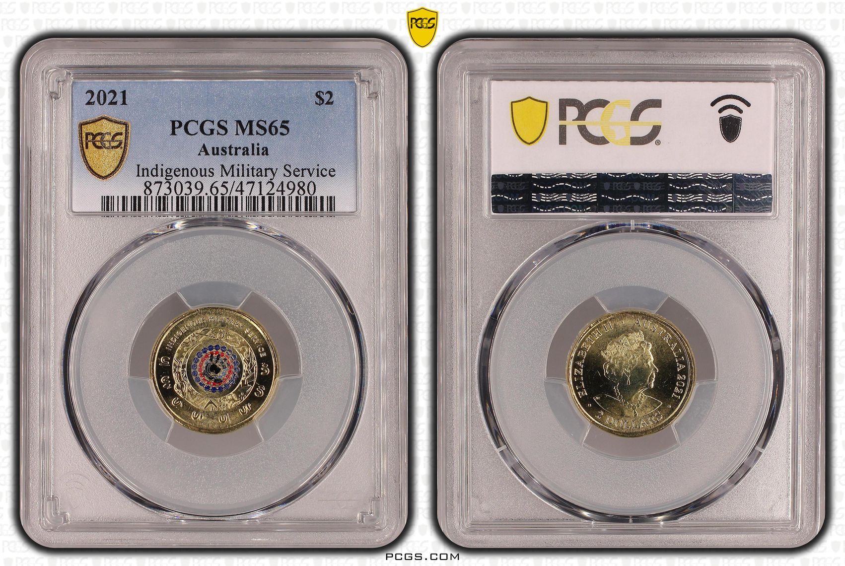 Indigenous Military Service Colorized, Two Dollar, 2021, PCGS MS65