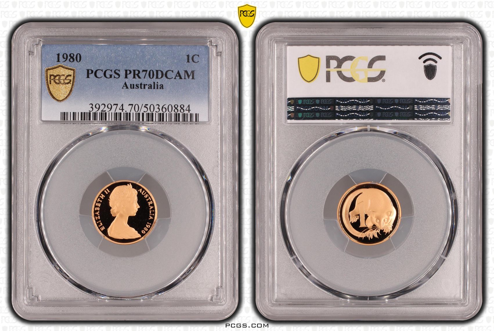 One Cent, 1980, Pcgs Pr70dcam