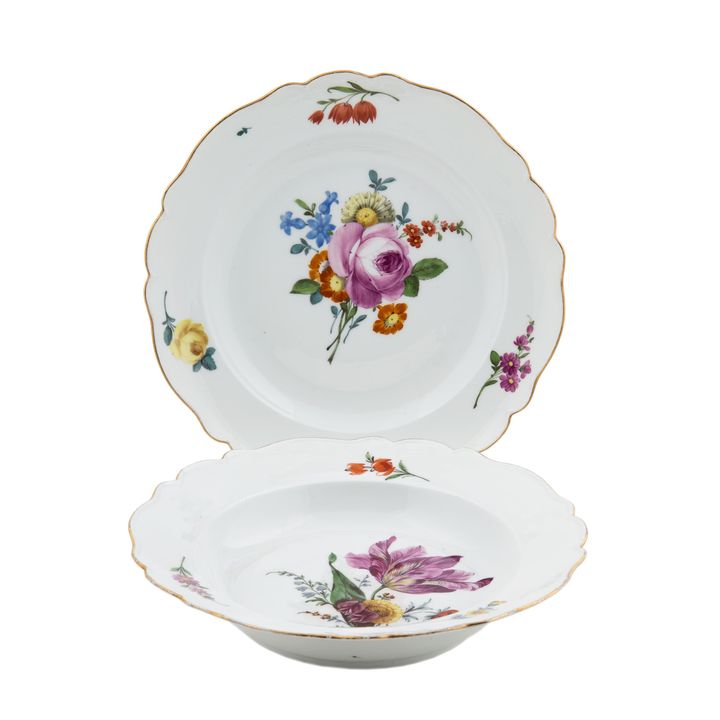 Zestaw dwóch talerzy, Miśnia, 1774-1813