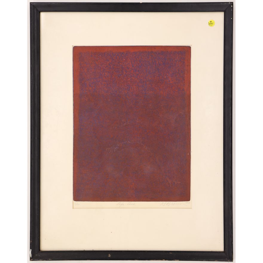 Hilton Brown ''Life-Line'' 1963 Etching Framed 29.5''x23.5''