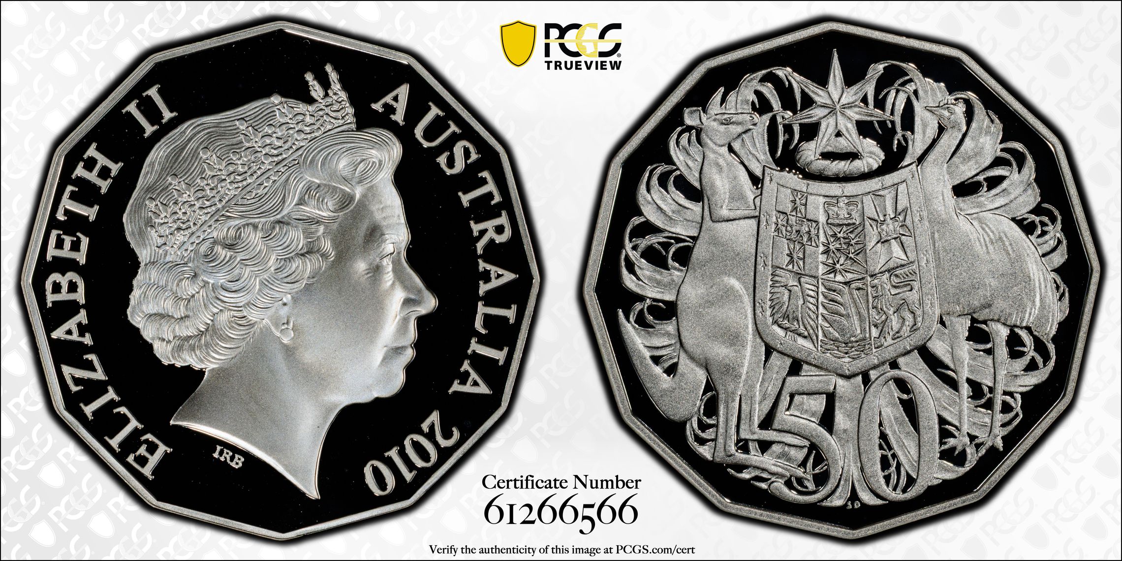 Dodecagonal Silver, Fifty Cent, 2010, PCGS PR69DCAM