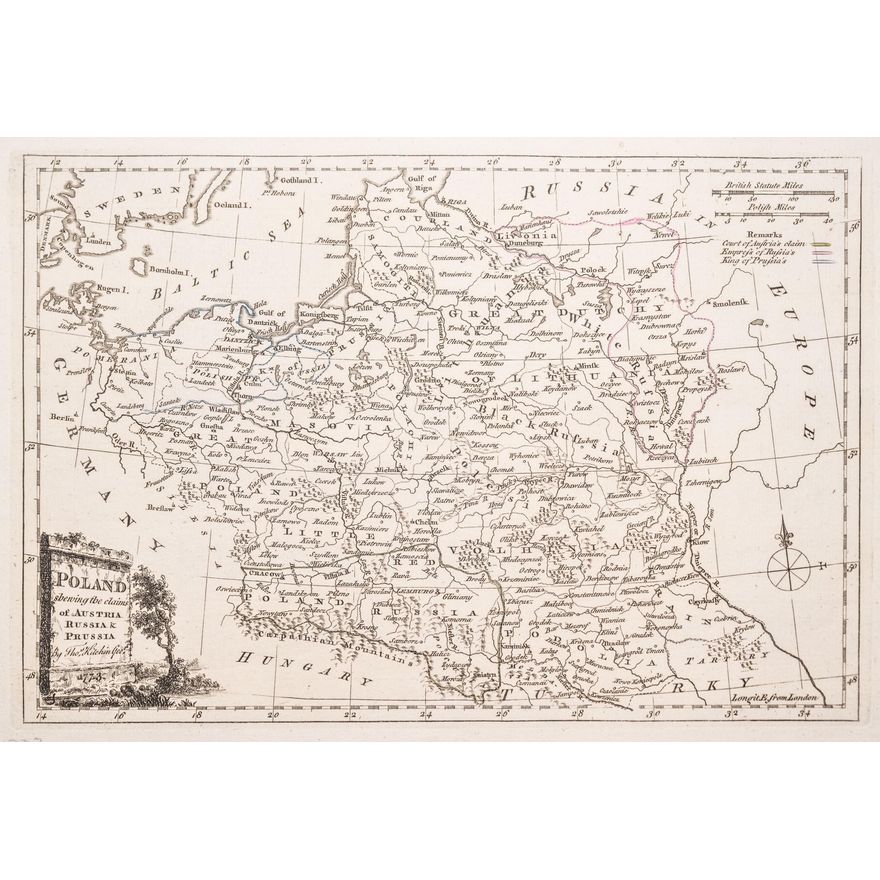 Thomas Kitchin | Poland shewing the claims of Austria, Russia and Prussia