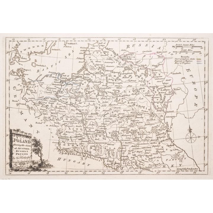 Thomas Kitchin | Poland shewing the claims of Austria, Russia and Prussia