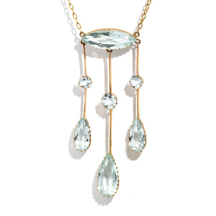Vintage Aquamarine Fancy Necklace