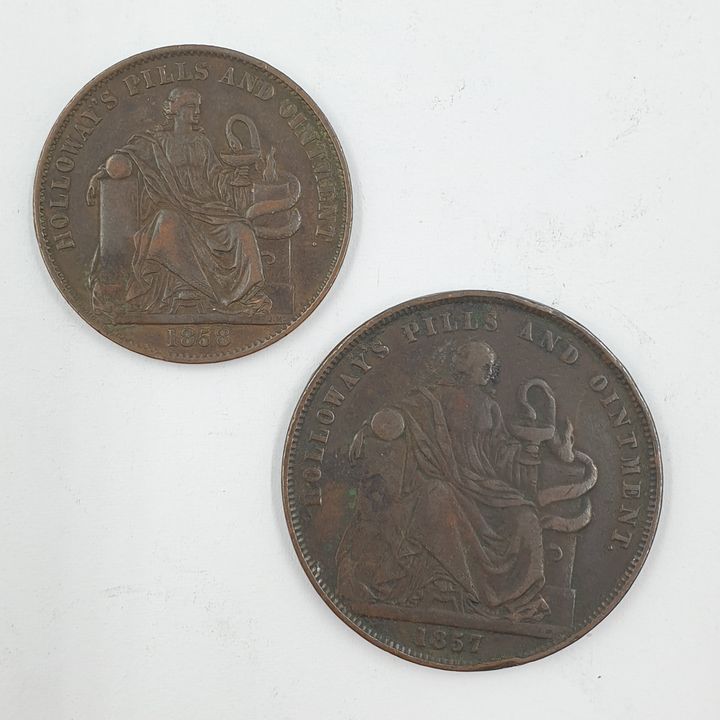 London Penny & Half Penny Trade Tokens (x2)