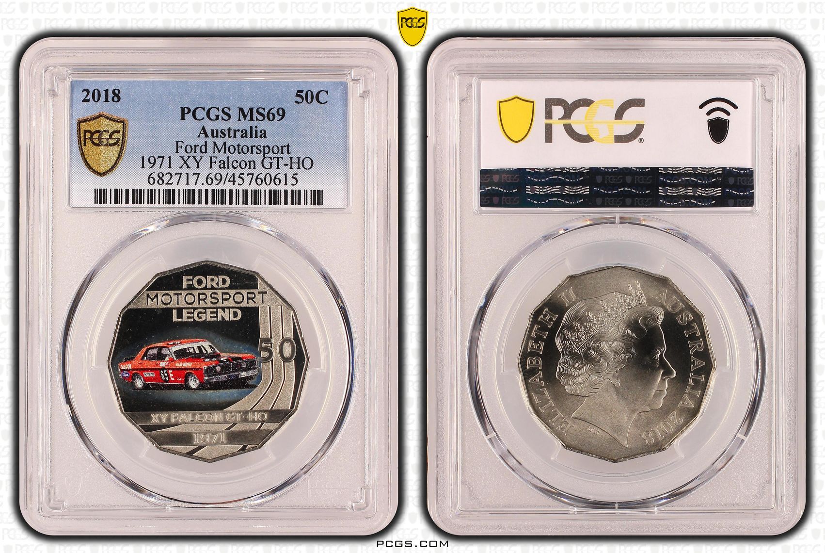 Ford Motorsport - 1971 XY Falcon GT-HO, Fifty Cent, 2018, PCGS MS 69