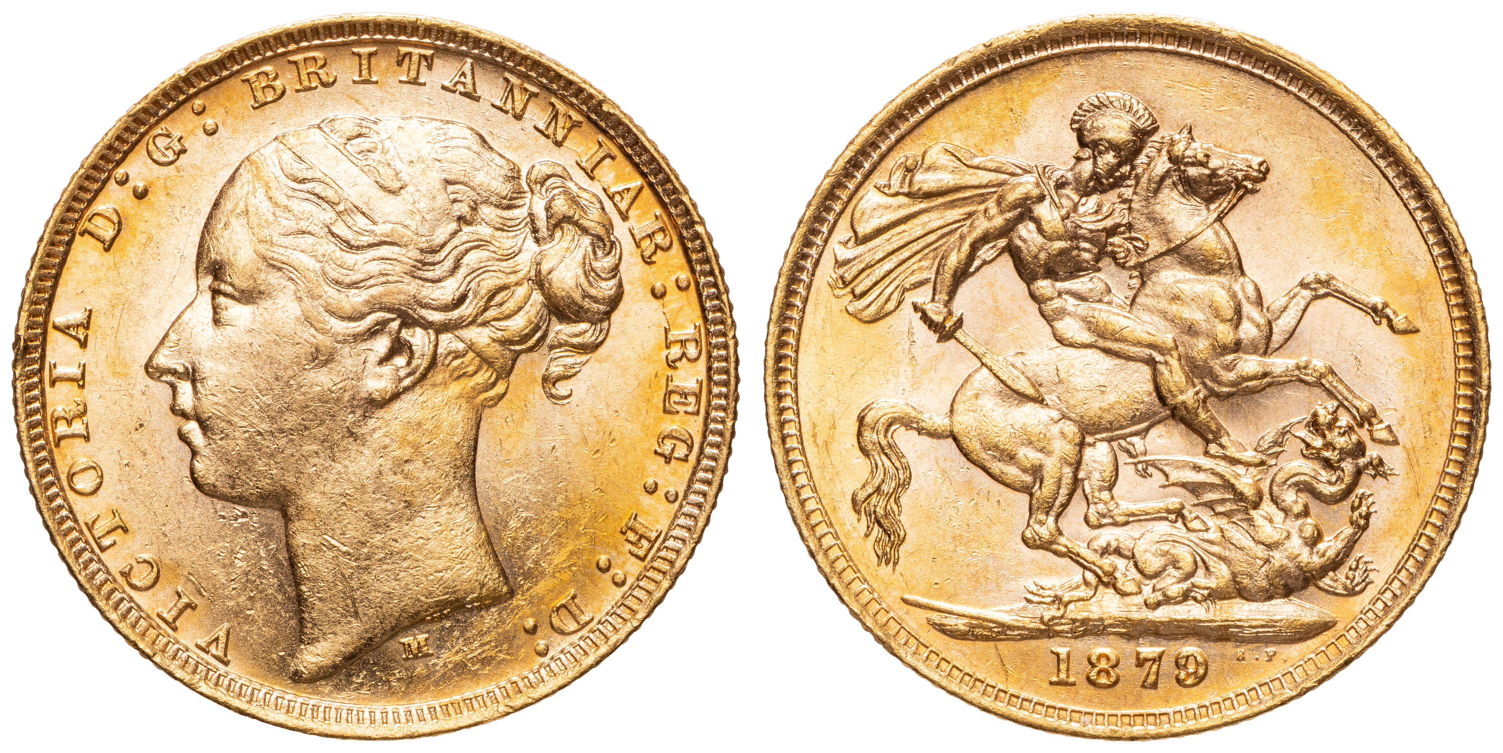 Victoria, Sovereign, 1879-M, aUNC