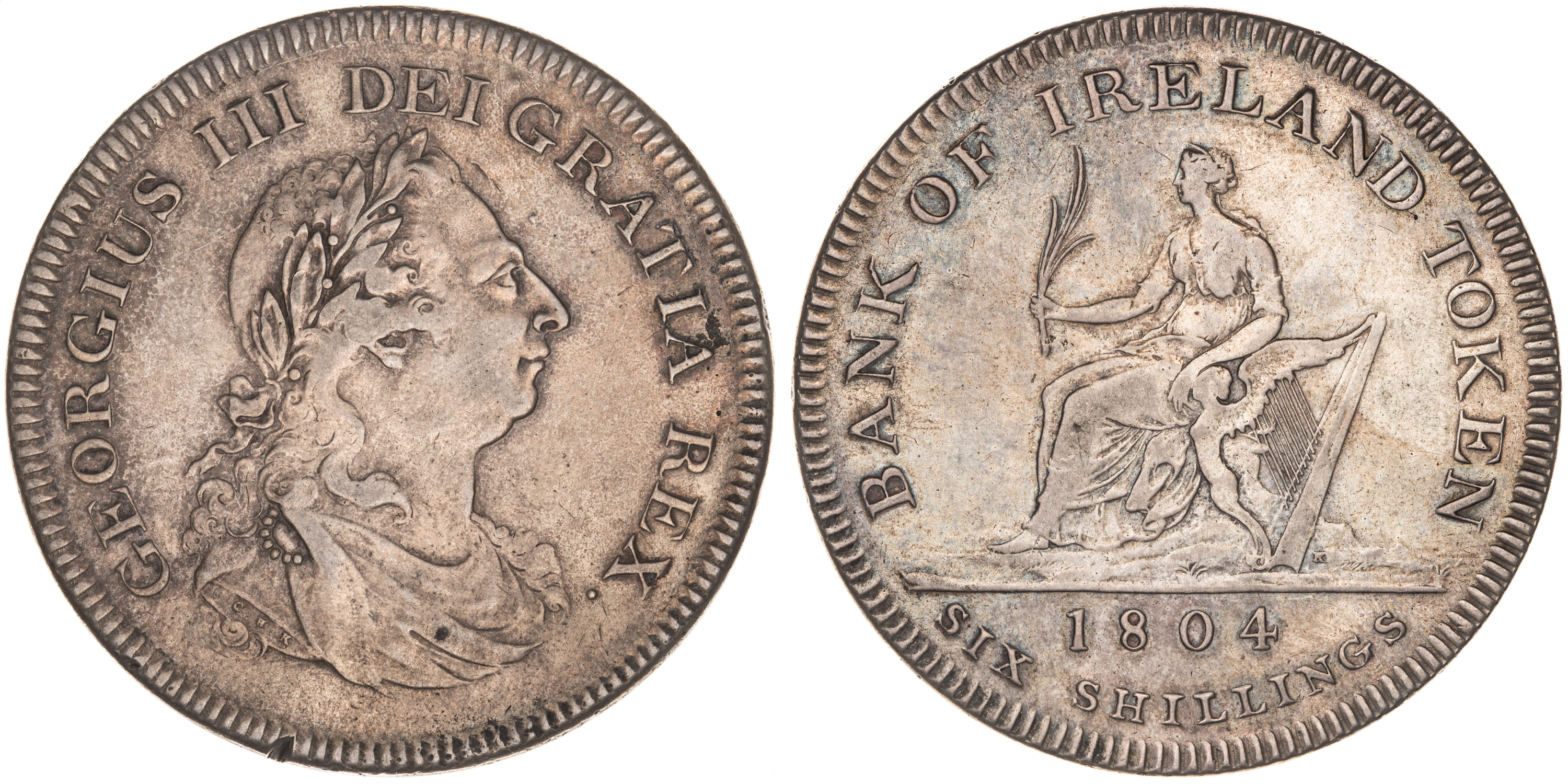 262 · Ireland, George III, Six Shillings, 1804,  gVF