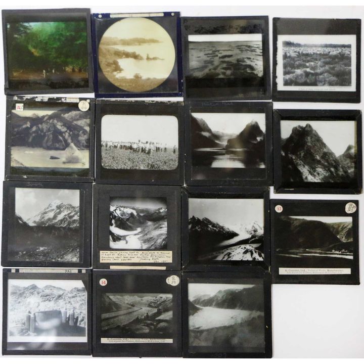 GLASS NEGATIVES - SOUTH ISLAND - Mountains, Glaciers and Scenic