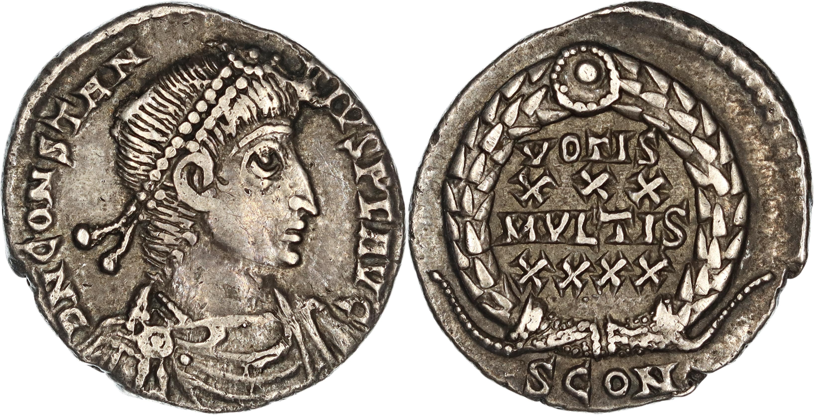 Roman Empire, Constantius II, Silver Siliqua, 353-360 AD, nVF-VF