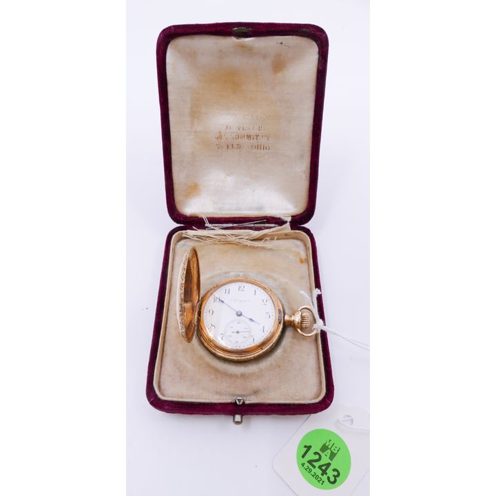 Antique 14K Cased Elgin Woman's Pocket Watch in Box- 33g TW