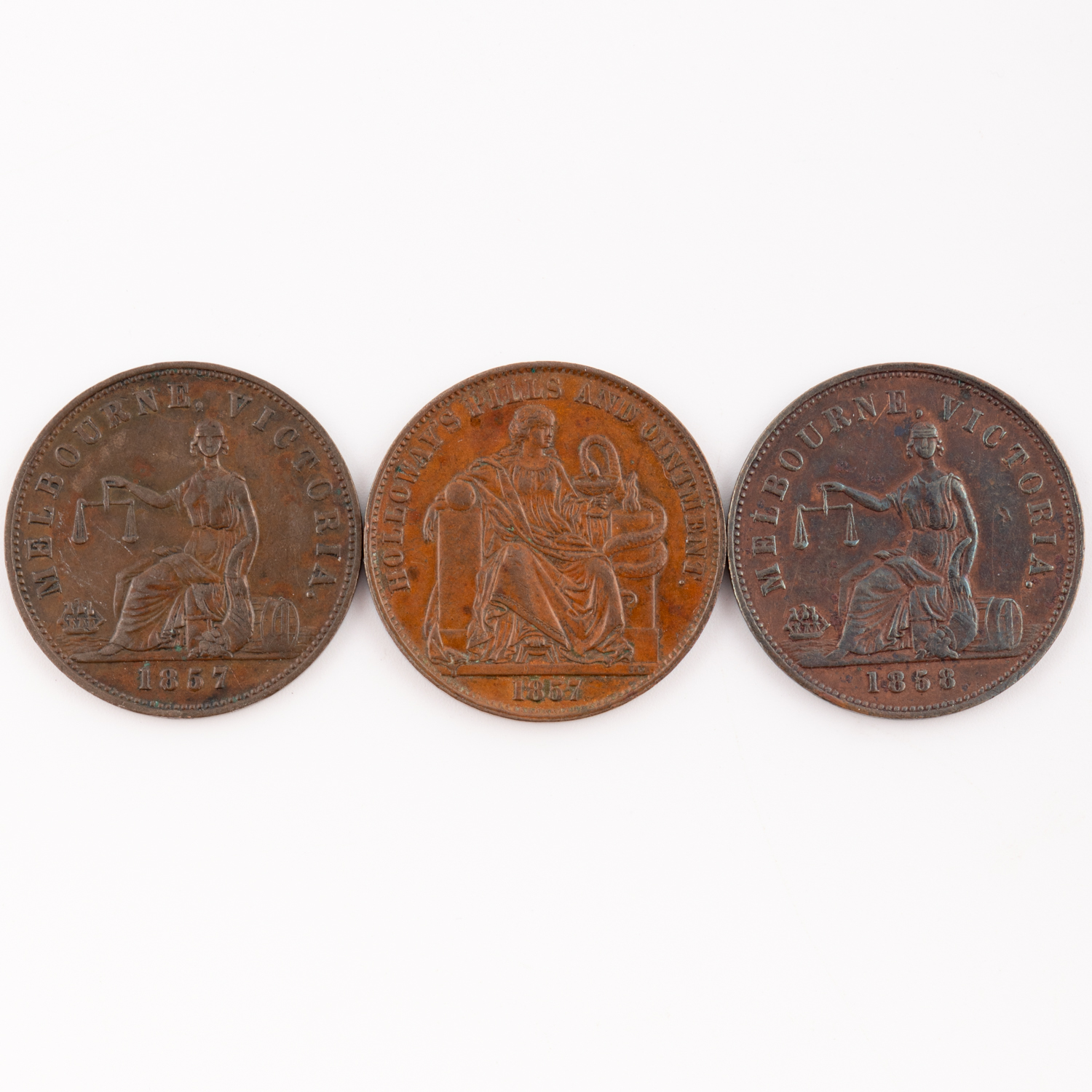 Penny Token, 1857 - 1858, VF