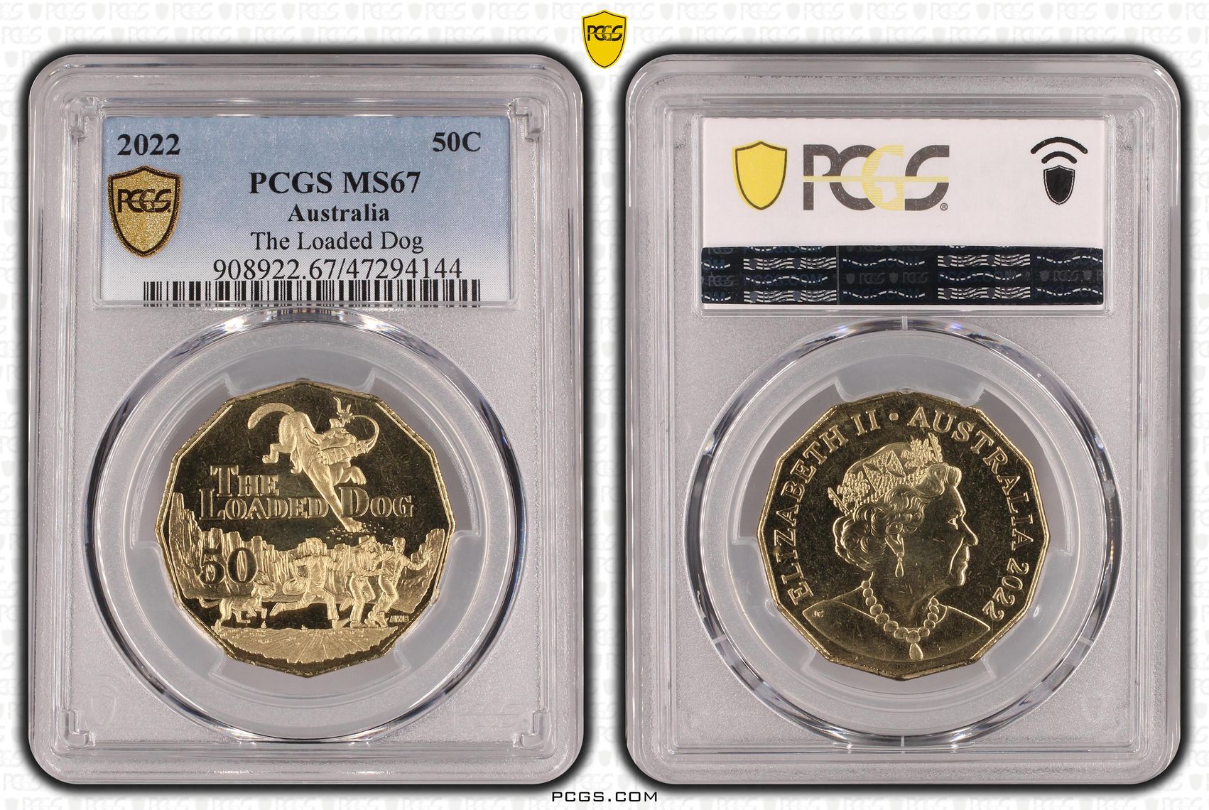 The Loaded Dog, Fifty Cent, 2022, PCGS MS 67