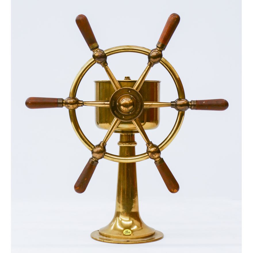 John Haste and Co. LTD Engineer's Greenock Brass Ship's Wheel