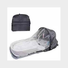 Baby Bed Foldable Nest with Mosquito Net - Grey -Bar 9902057871811- 51745/24597 AS B2 (S3)