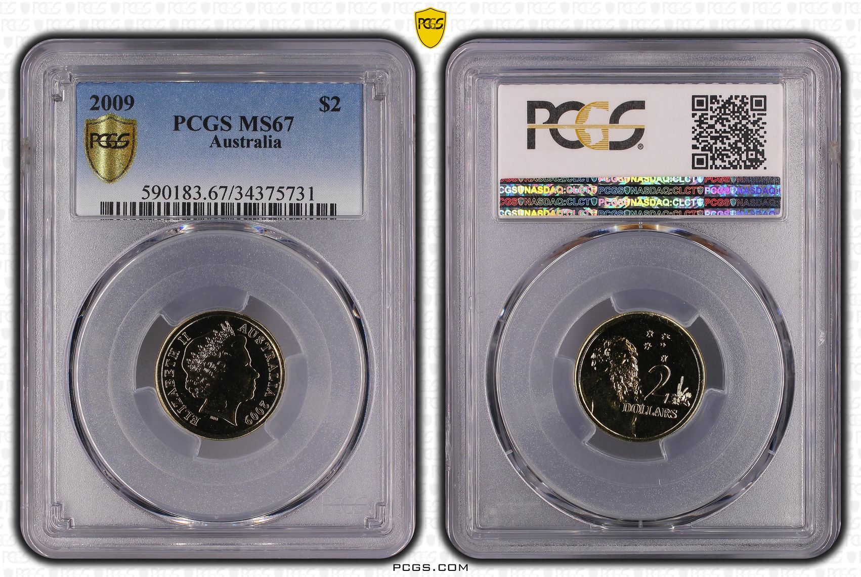 Elizabeth II, Two Dollar, 2009, PCGS MS67