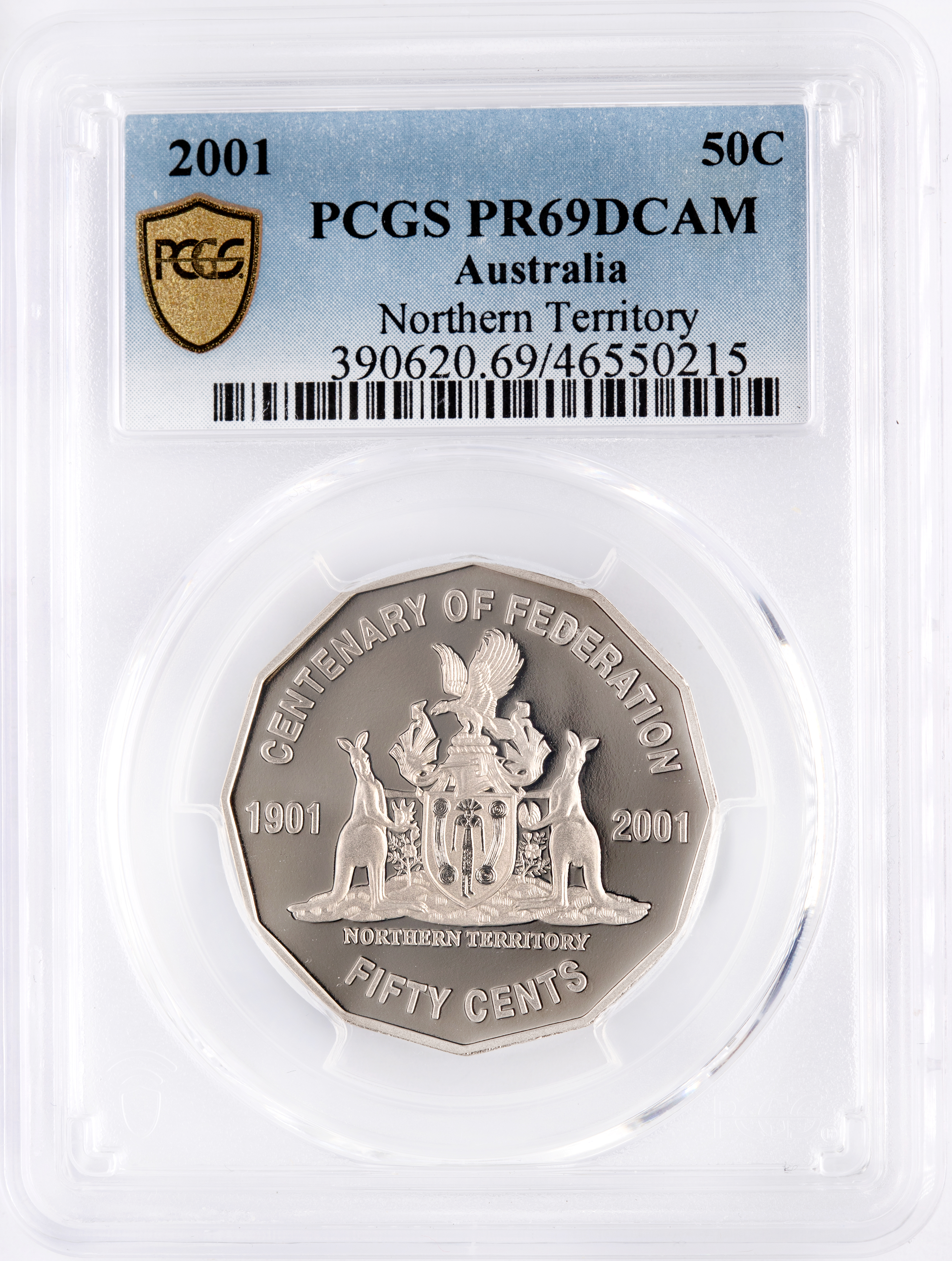 Northern Territory, Fifty Cent, 2001, PCGS PR69DCAM