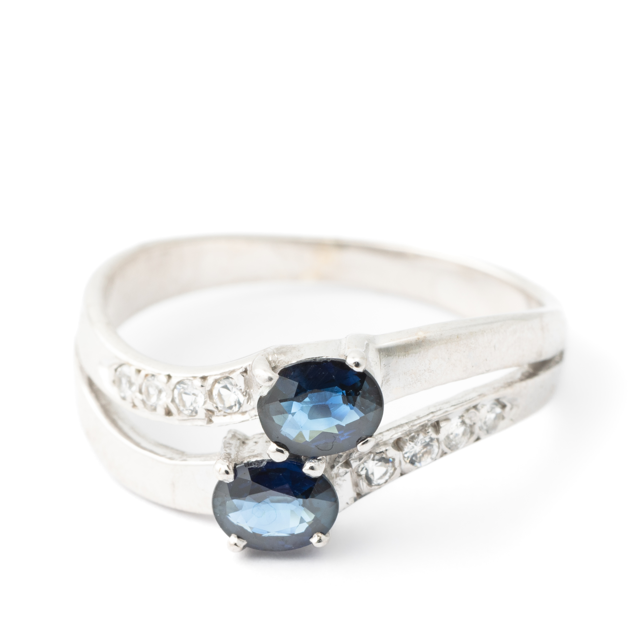 335 · Blue Sapphire SIlver Ring