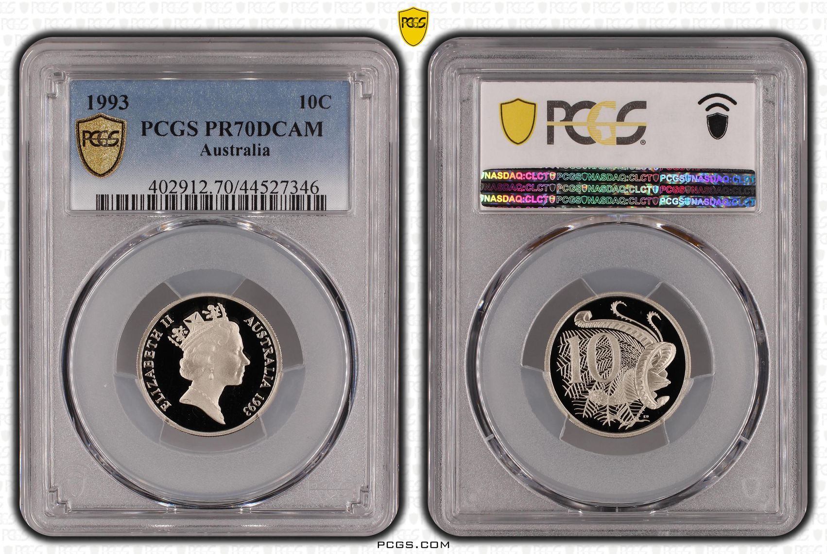 Ten Cent, 1993, Pcgs Pr70dcam