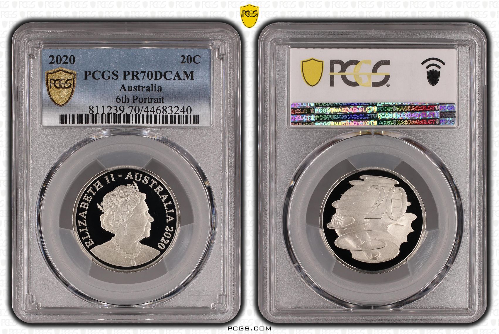 Twenty Cent, 2020, PCGS PR70DCAM