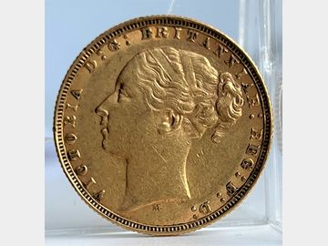 1873 VICTORIA YOUNG HEAD MELBOURNE MINT GEORGE & DRAGON GOLD SOVEREIGN SCARCE