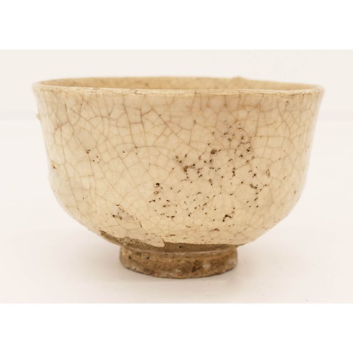 Japanese Edo Hagi Ware Chawan Tea Bowl 3''x4.75''