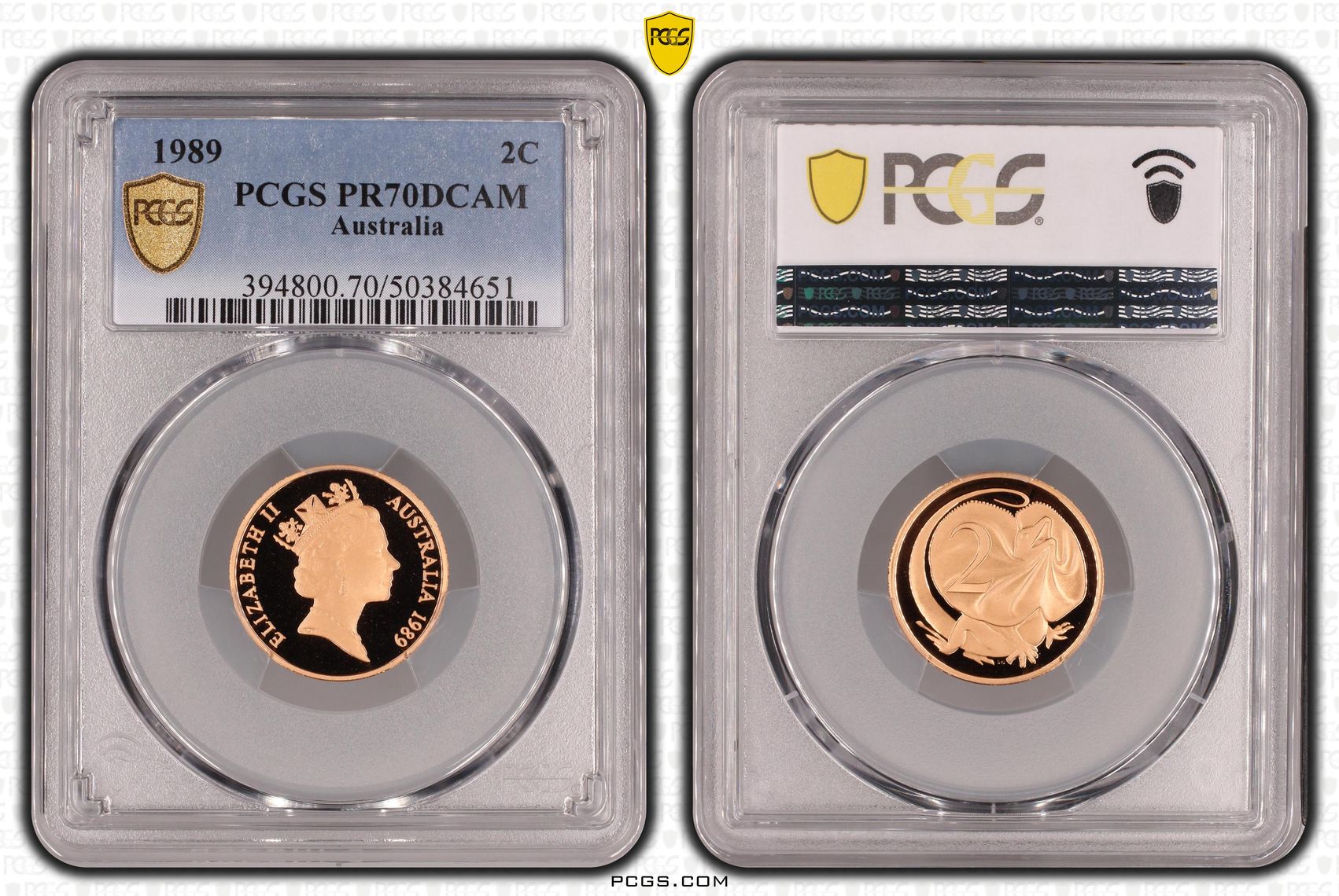 Two Cent, 1989, Pcgs Pr70dcam