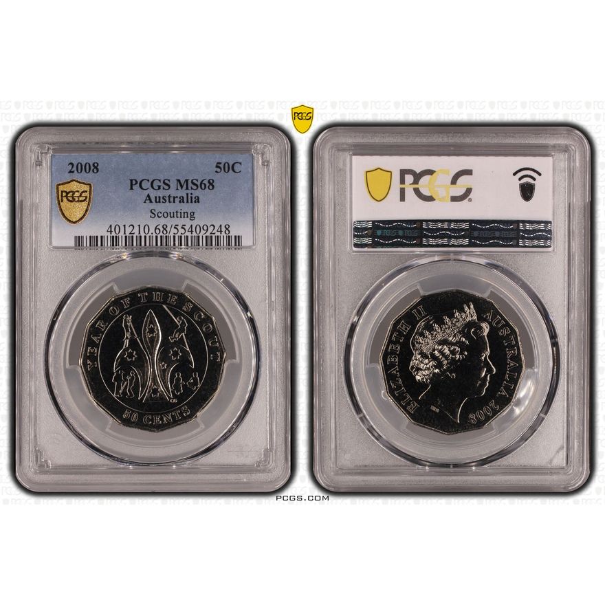 Scouting, Fifty Cent, 2008, PCGS MS68