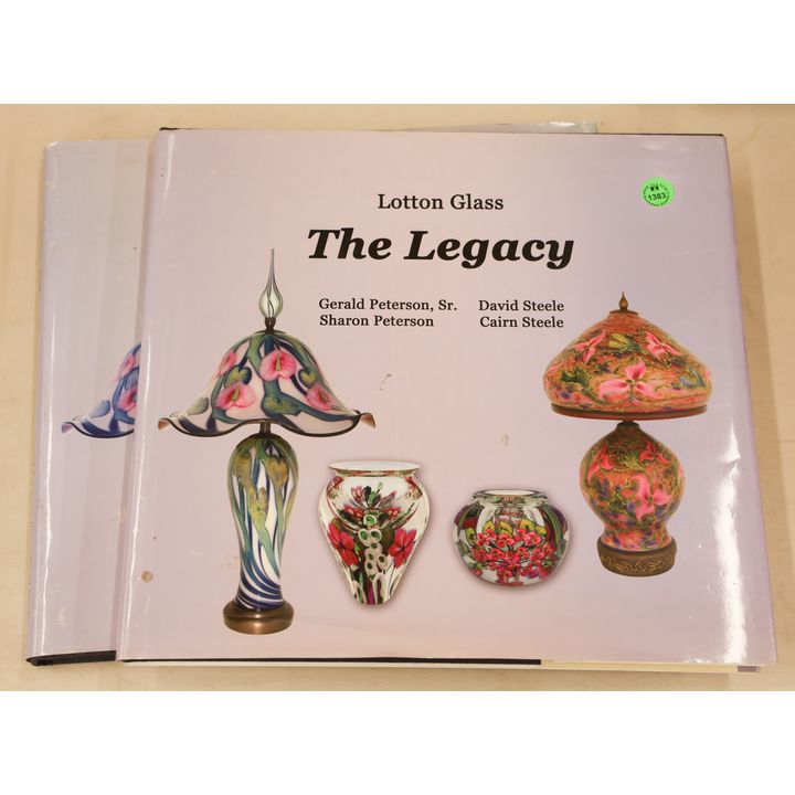 2pc Lotton Art Glass ''The Legacy'' HB Books