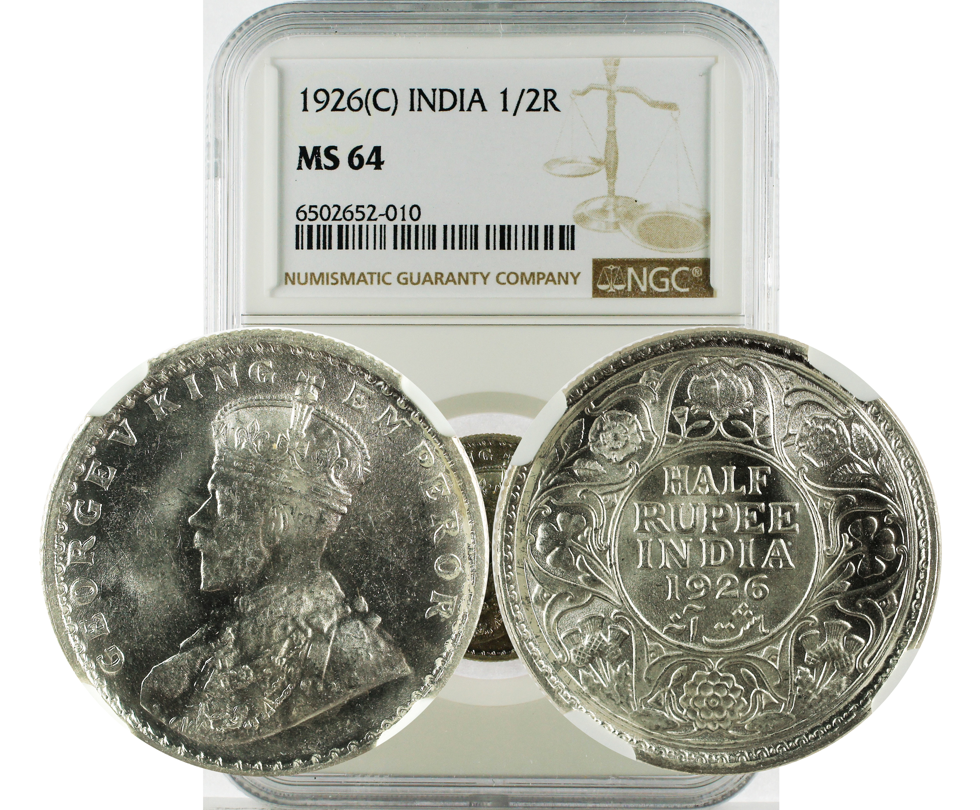 1926(C) INDIA 1/2R MS 64