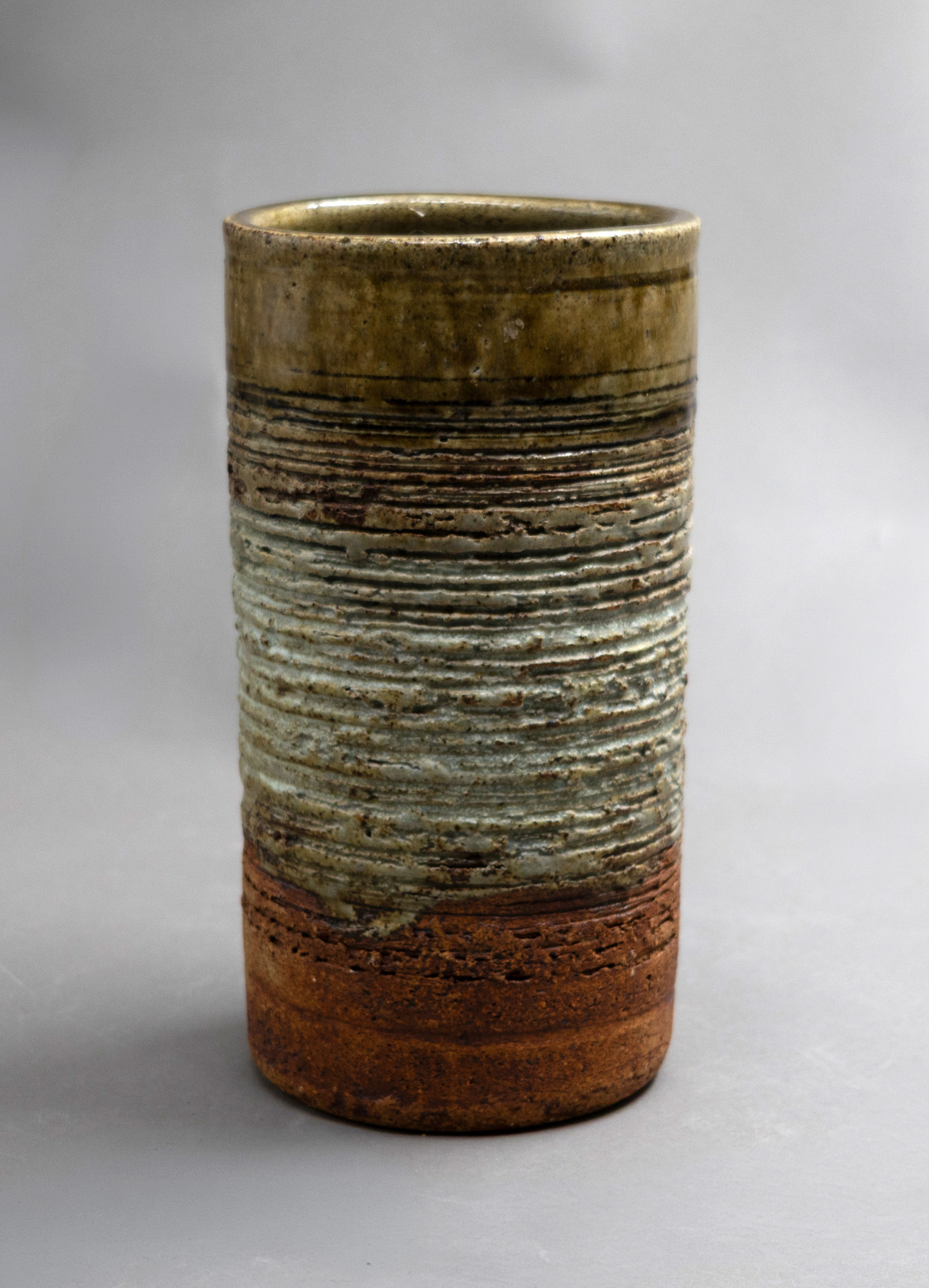 Len Castle - Cylindrical brushpot — sold at auction in New Zealand for $400